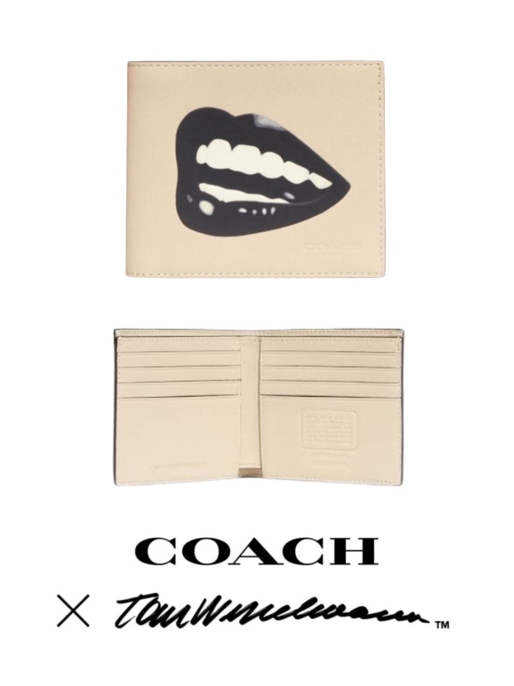 Coach x Tom Wesselmann Men’s Double Billfold Wallet - Rare - NWOT